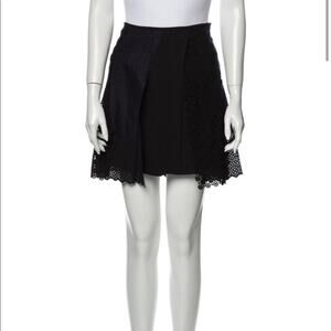 Vanessa Bruno virgin wool black skirt US 2 XS